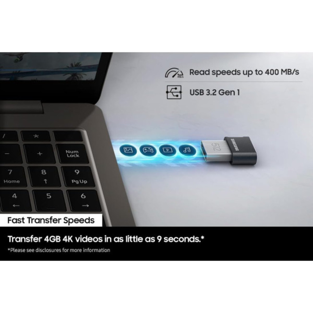 Накопичувач Samsung 512GB USB 3.1 Type-A Fit Plus