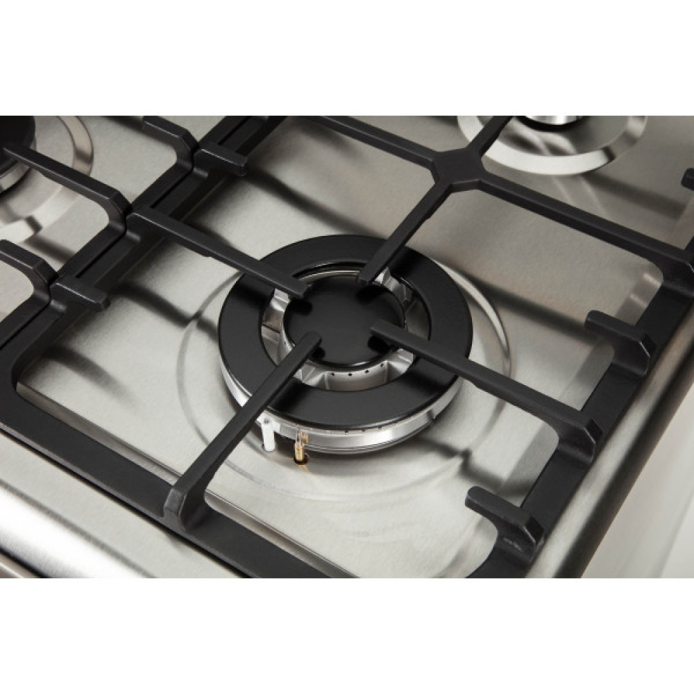 Плита ARDESTO комбі, 64л, 60x60см, конвекція, чавун, підсвічування, форсунки LPG (підключення газового балона), знімні направляючі, сріблястий