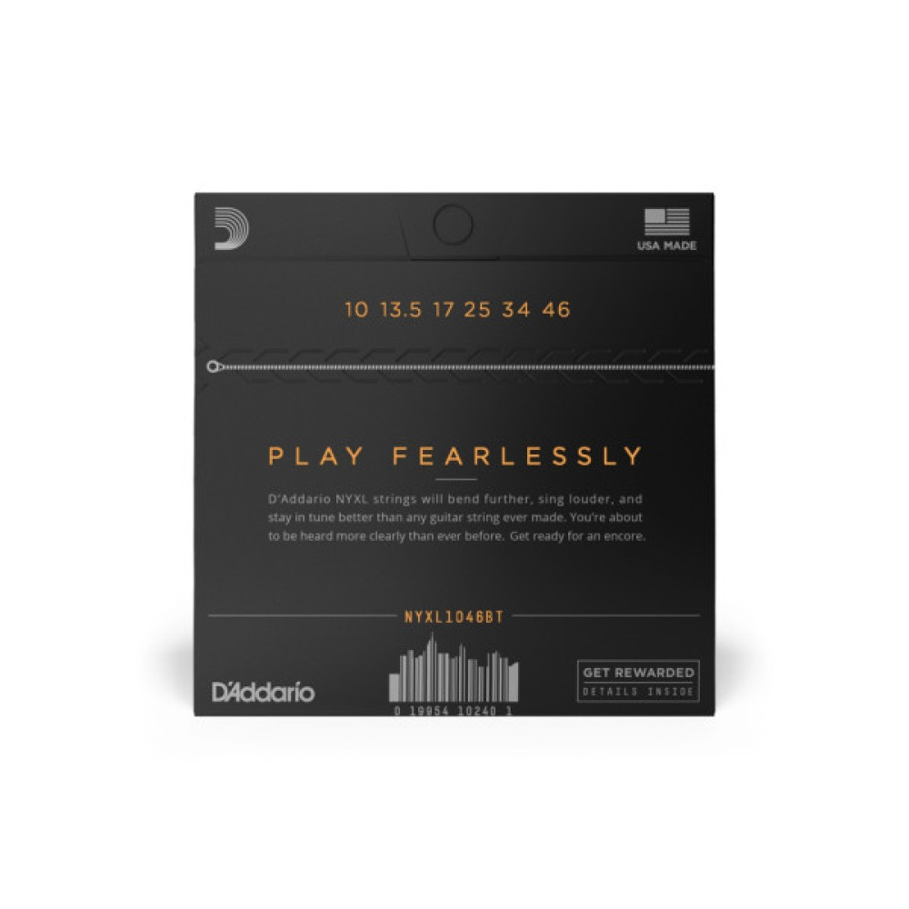 Струни для гітари D'Addario NYXL Balanced Tension Regular Light (10-46) (NYXL1046BT)