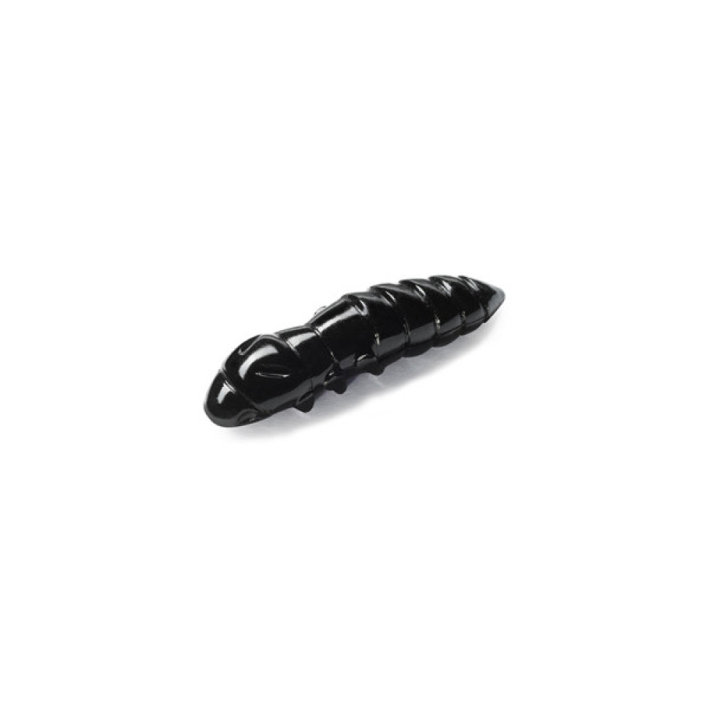 Силікон рибальський FishUP Pupa 1.2" 101 - Black, cheese taste (10шт/уп) (1864.03.52)