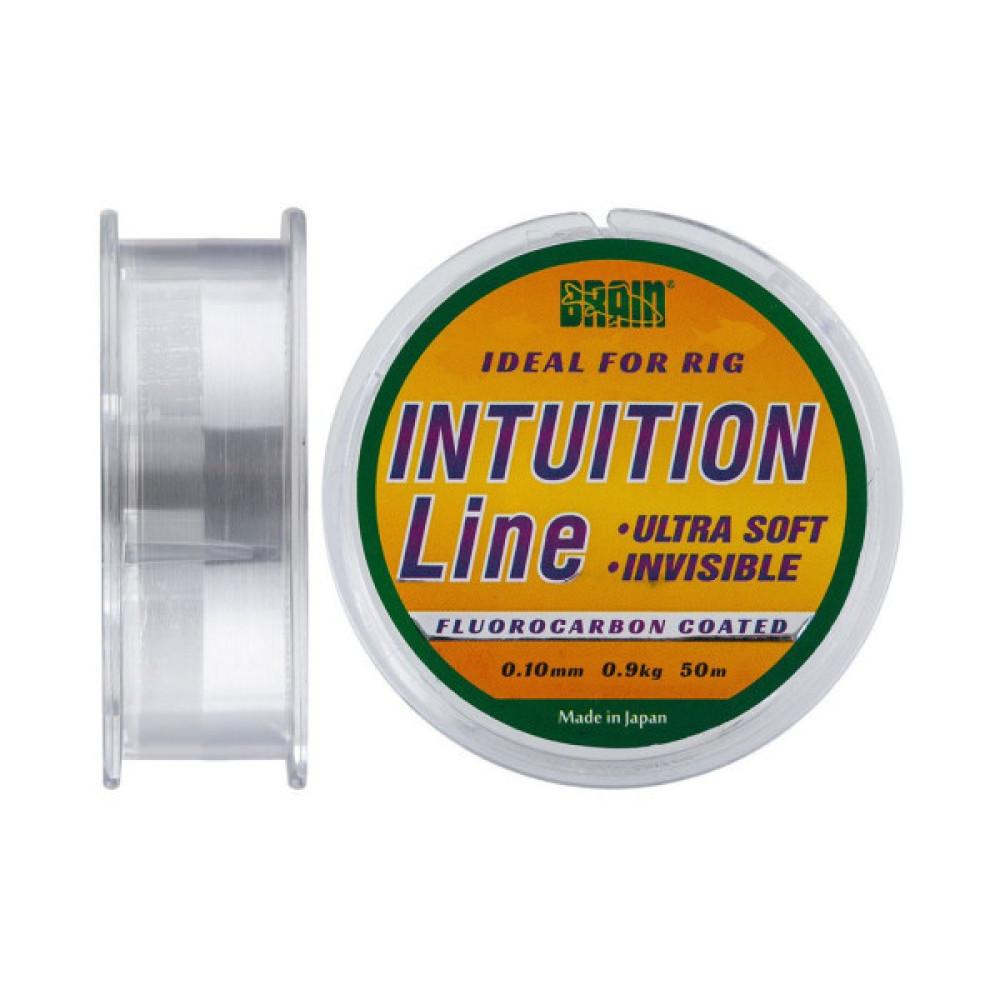 Волосінь Brain Intuition 50m 0,10 mm #0,35 0,9 kg 1,9 lb ц.: clear (1858.70.12)