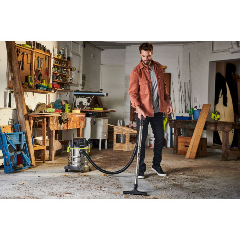 Пилосос акумуляторний професійний Ryobi ONE+ R18WDV-0 18В 82Вт 11.4кПа контейнер 18л 4.7кг без АКБ та ЗП