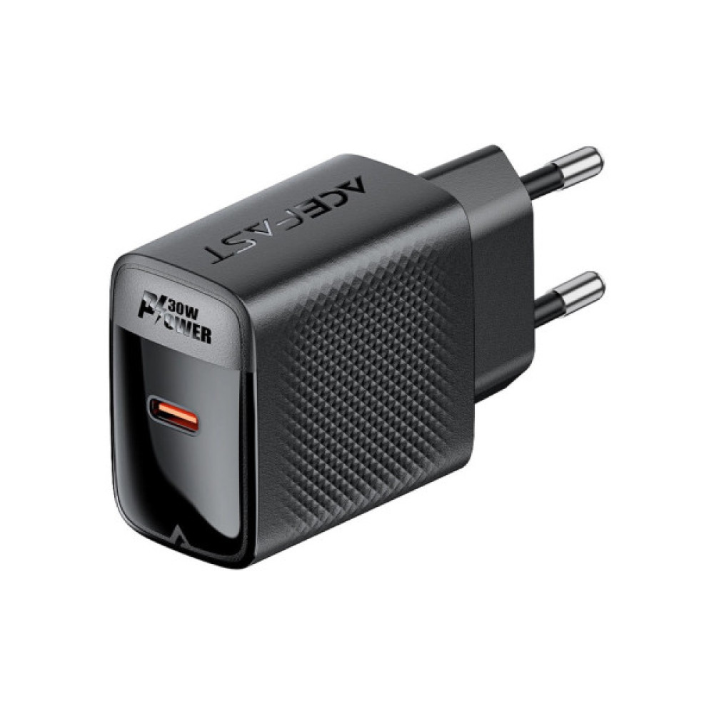 Зарядний пристрій Acefast A102 USB-C PD30W GaN Black (6974316283287)