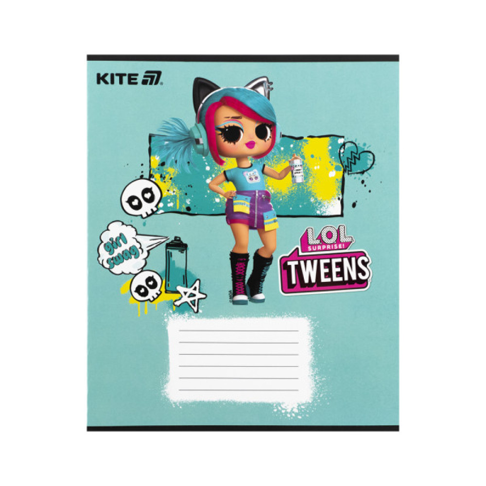Зошит Kite LOL, 12 аркушів, коса лінія (LO25-235)