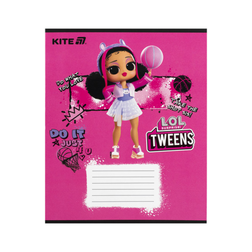 Зошит Kite LOL, 12 аркушів, коса лінія (LO25-235)