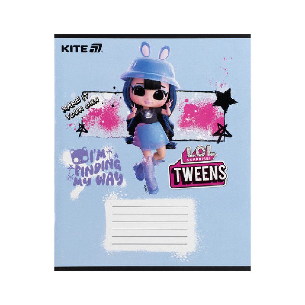 Зошит Kite LOL, 12 аркушів, коса лінія (LO25-235)