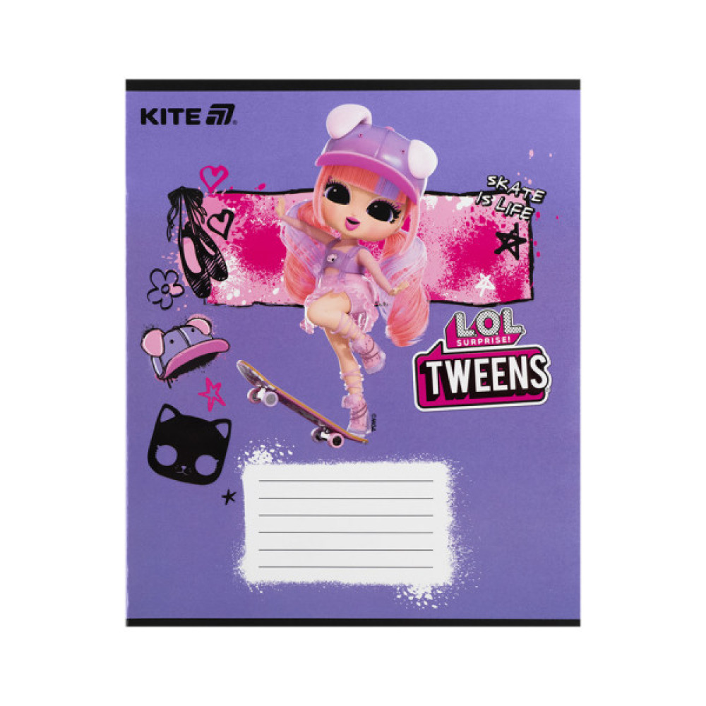 Зошит Kite LOL, 12 аркушів, коса лінія (LO25-235)