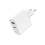Зарядний пристрій Gembird 1xUSB-A + 1 Type-C (PD20Вт + QC3.0 18Вт) white (TA-UC-PDQC20L-W-01)