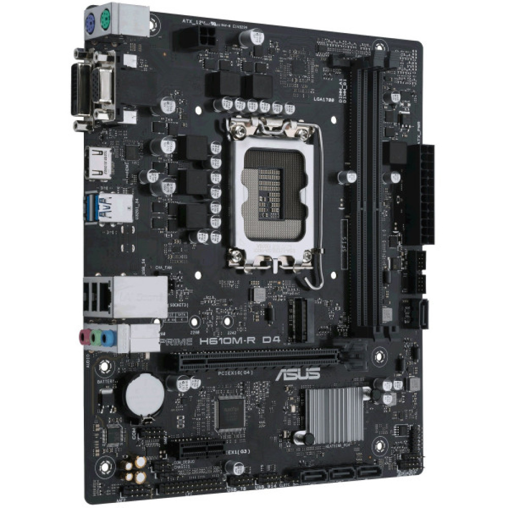 Материнcька плата ASUS PRIME H610M-R D4-SI s1700 H610 2xDDR4 M.2 HDMI D-Sub DVI mATX White BOX WITH ACCESSORY