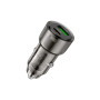 Зарядний пристрій HOCO 1xUSB-C PD38W + 1xUSB car adapter transparent Z52 black (6942007601740)