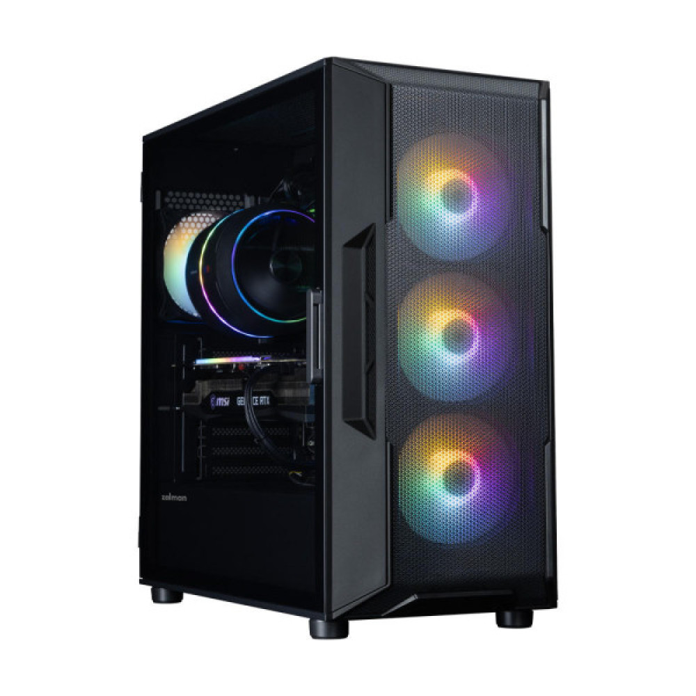 Корпус Zalman I3 Neo V2 без БЖ, 2xUSB3.0, 1x Type C, 4x120мм RGB, VGA 400мм, LCS ready, TG Side Panel, ATX, чорний