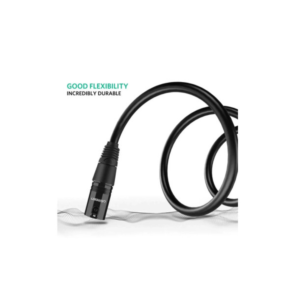 Кабель мультимедійний XLR M to XLR F 2.0m AV130 black UGREEN (20710)