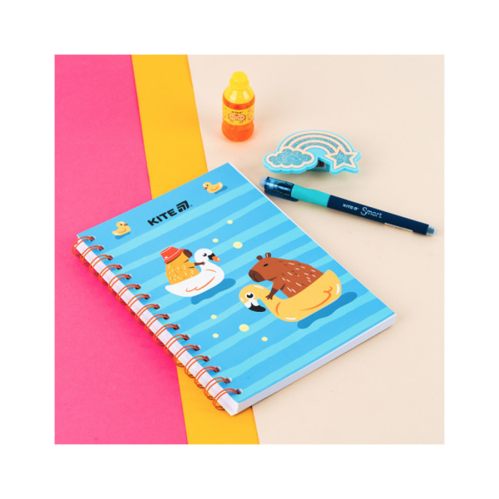 Блокнот Kite на спіралі A5 Cute 2, 80 аркушів, клітинка (K25-1911-2)