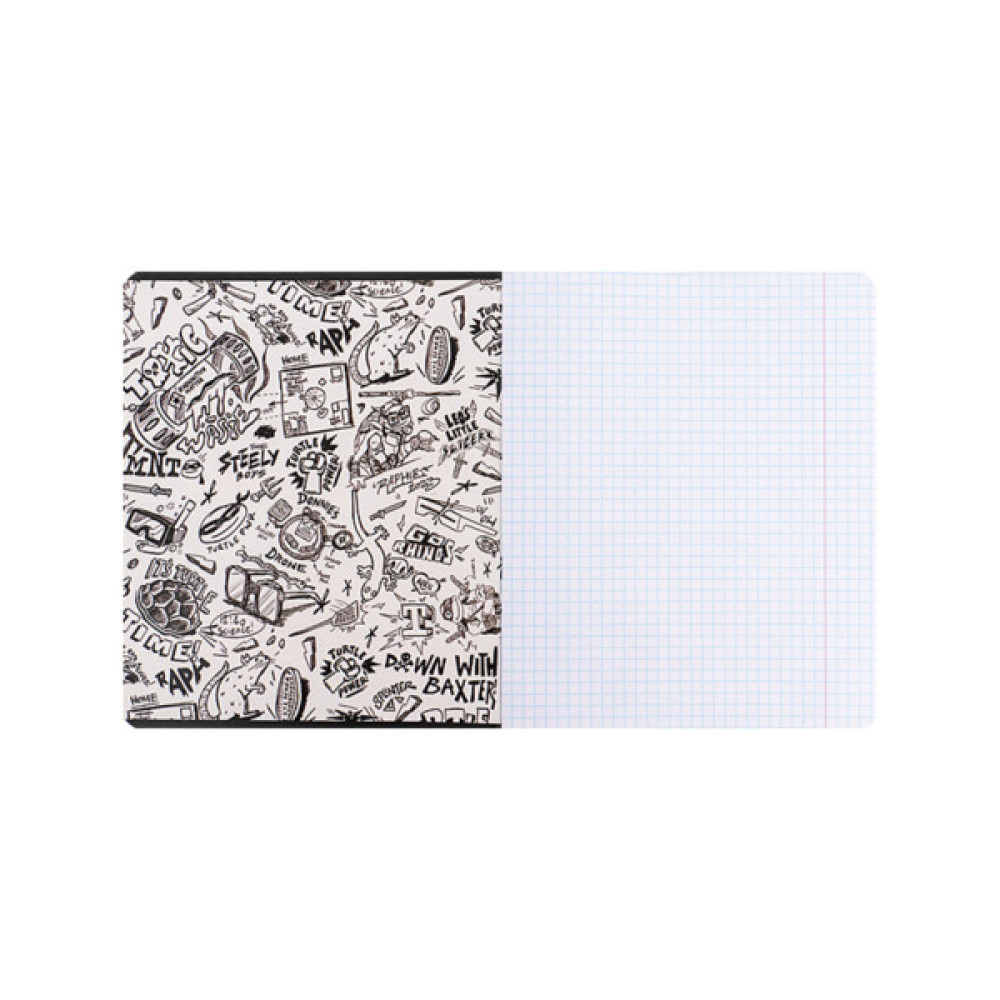 Зошит Kite Ninja Turtles, 12 аркушів, клітинка (NT24-232)