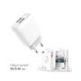 Зарядний пристрій XO 2xUSB 2.4A + cable USB to Micro 5P white (L57-M-WH)