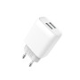 Зарядний пристрій XO 2xUSB 2.4A + cable USB to Micro 5P white (L57-M-WH)