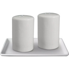 Набір для спецій Ardesto для солі та перцю, 3 предмети, порцеляна, білий (AR3634PS)