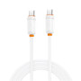 Дата кабель USB-C to USB-C 1.0m 27W white XO (XO-CB-300CC-WH)