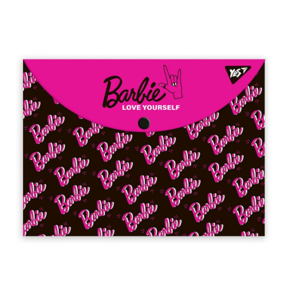 Папка - конверт Yes на кнопці А4 Barbie (492002)
