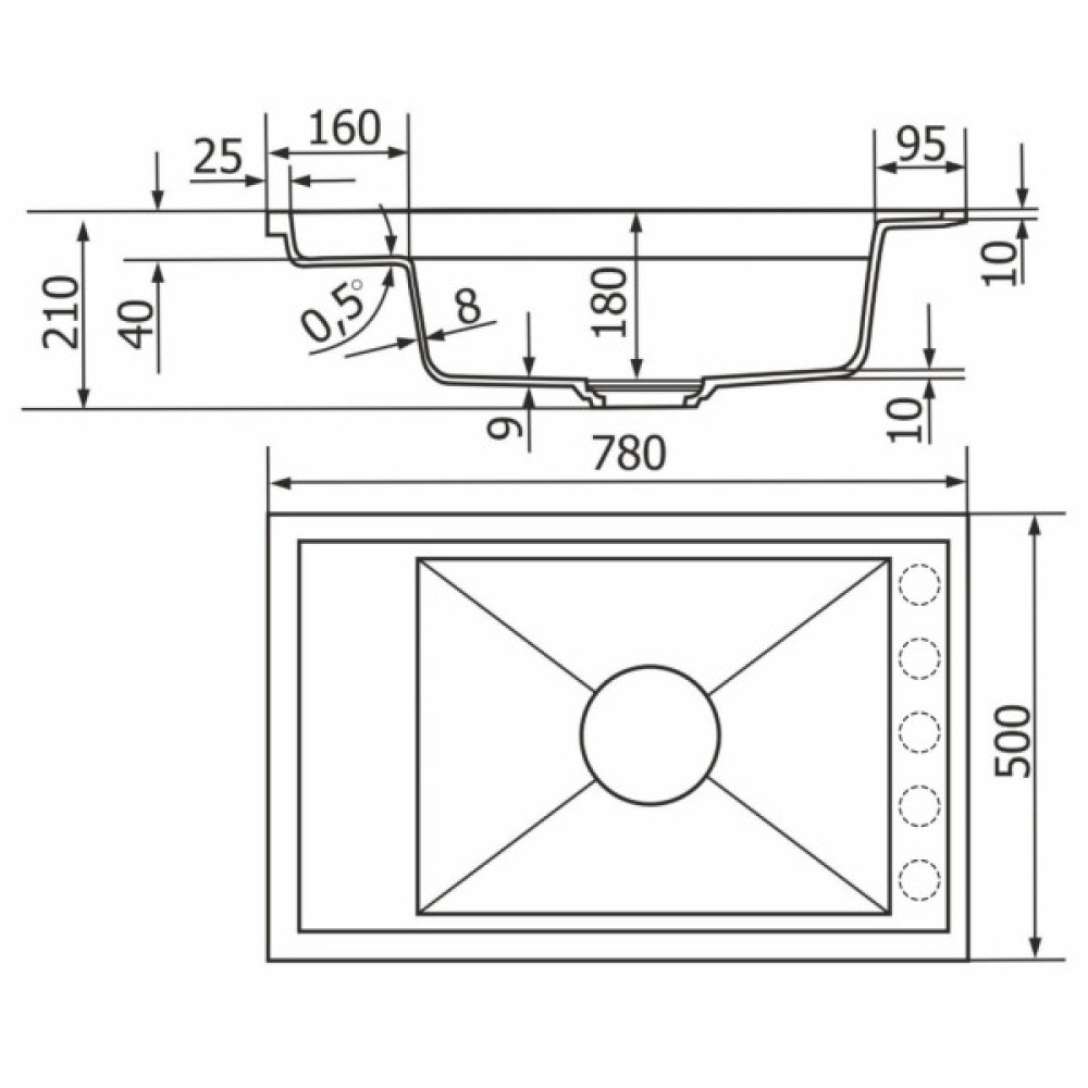 Мийка кухонна GRANADO Basic Estella terra (+ змішувач Campo LUX inox + дозатор Redondo inox + кошик + (ksg0103)
