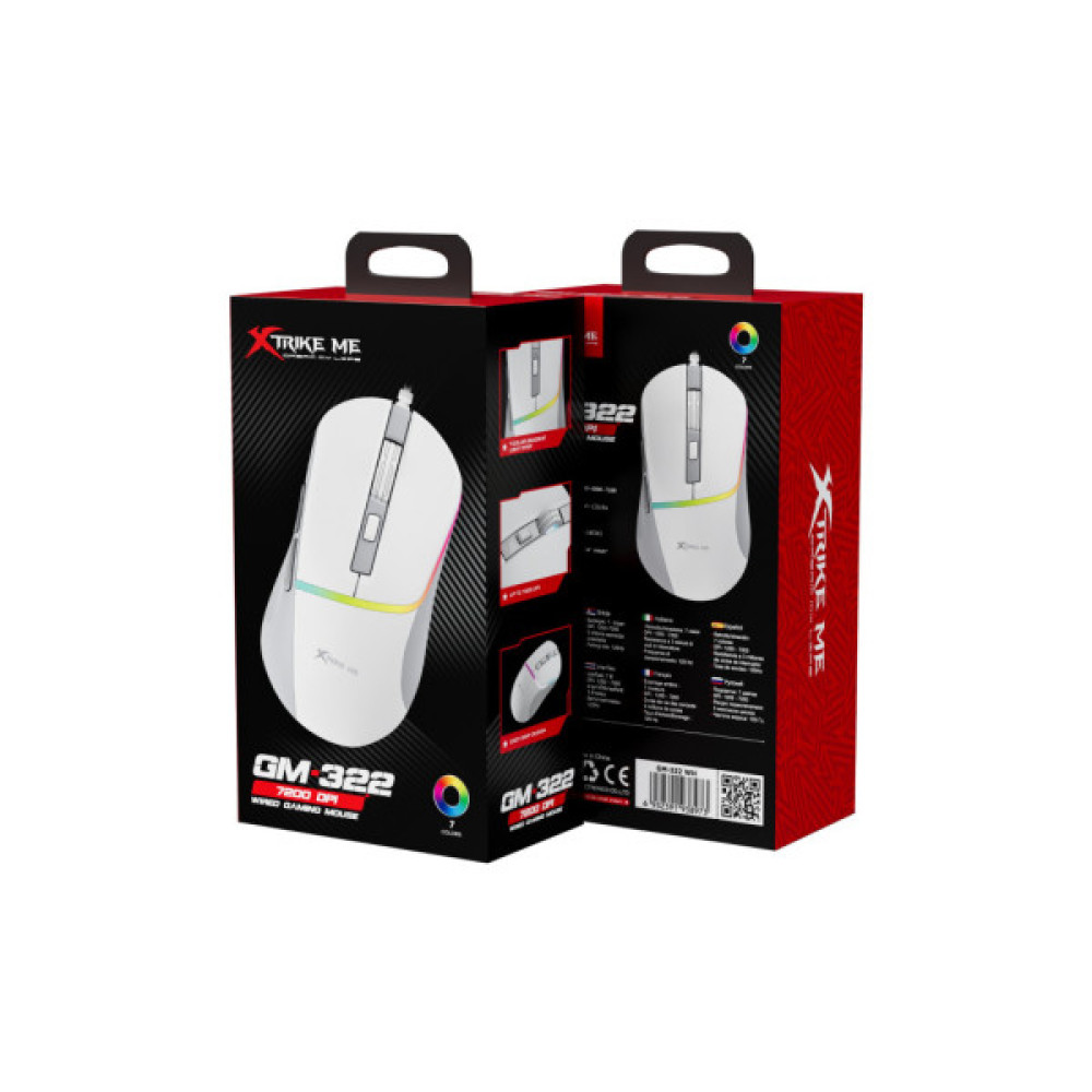 Мишка Xtrike ME GM-322 USB White (GM-322WH)