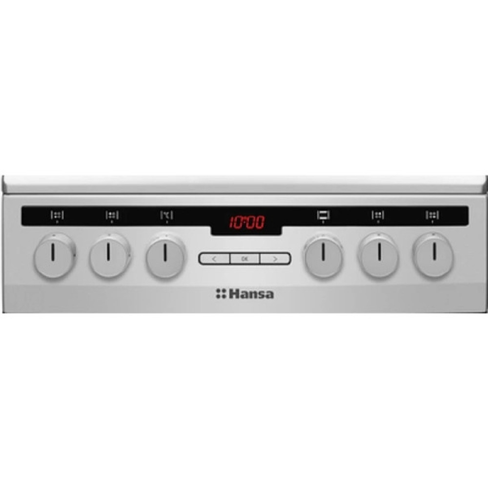 Плита Hansa комбінована, 50х60см, 62л, чавун, газ контр., дисплей, сірий