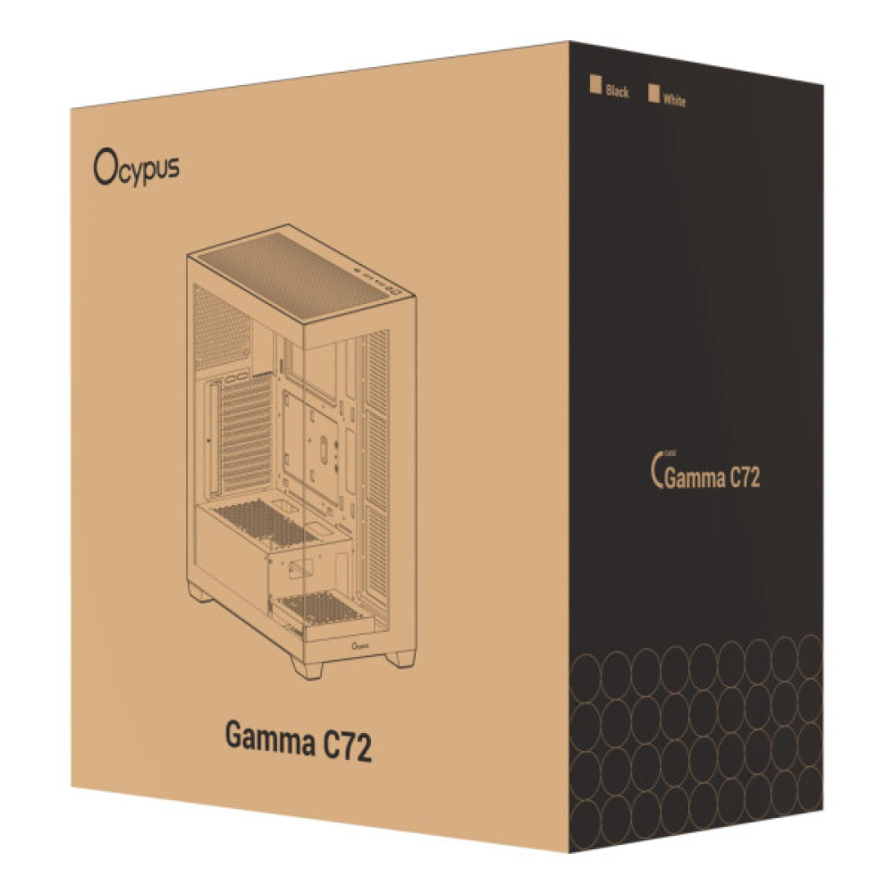 Корпус для ПК OCYPUS GAMMA C72 WH (GAMMA-C72-WHD000XX-GL)