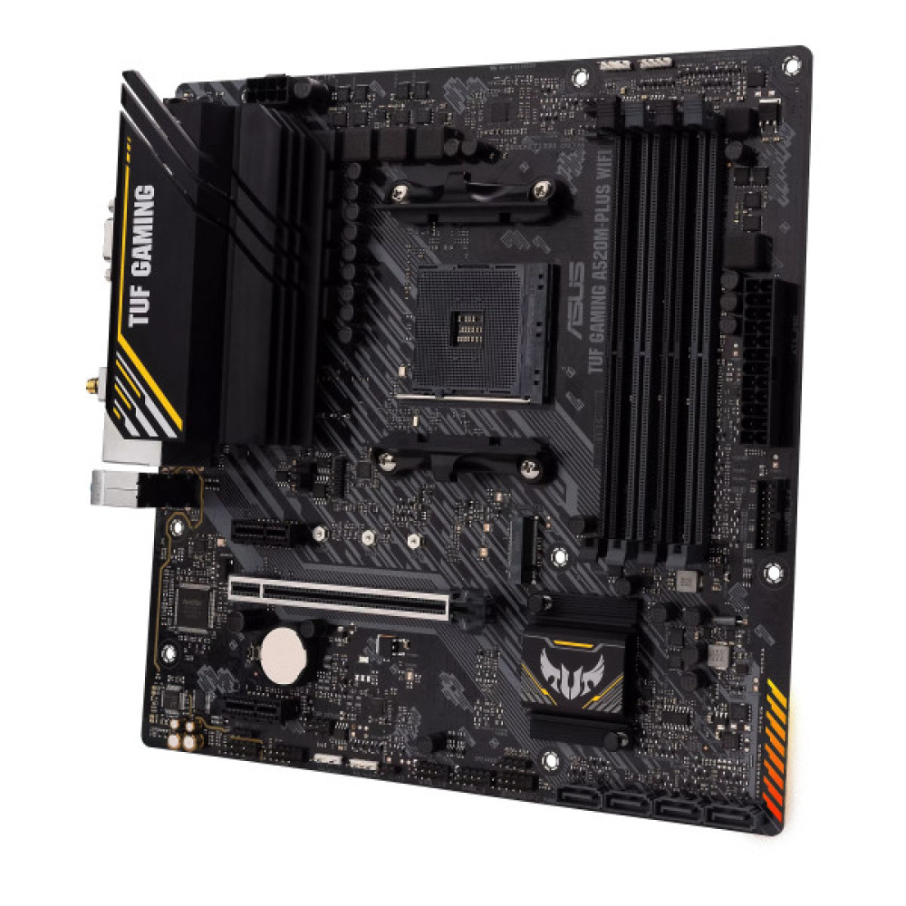 Материнcька плата ASUS TUF GAMING A520M-PLUS WIFI sAM4 A520 4xDDR4 HDMI DVI D-Sub Wi-Fi BT mATX