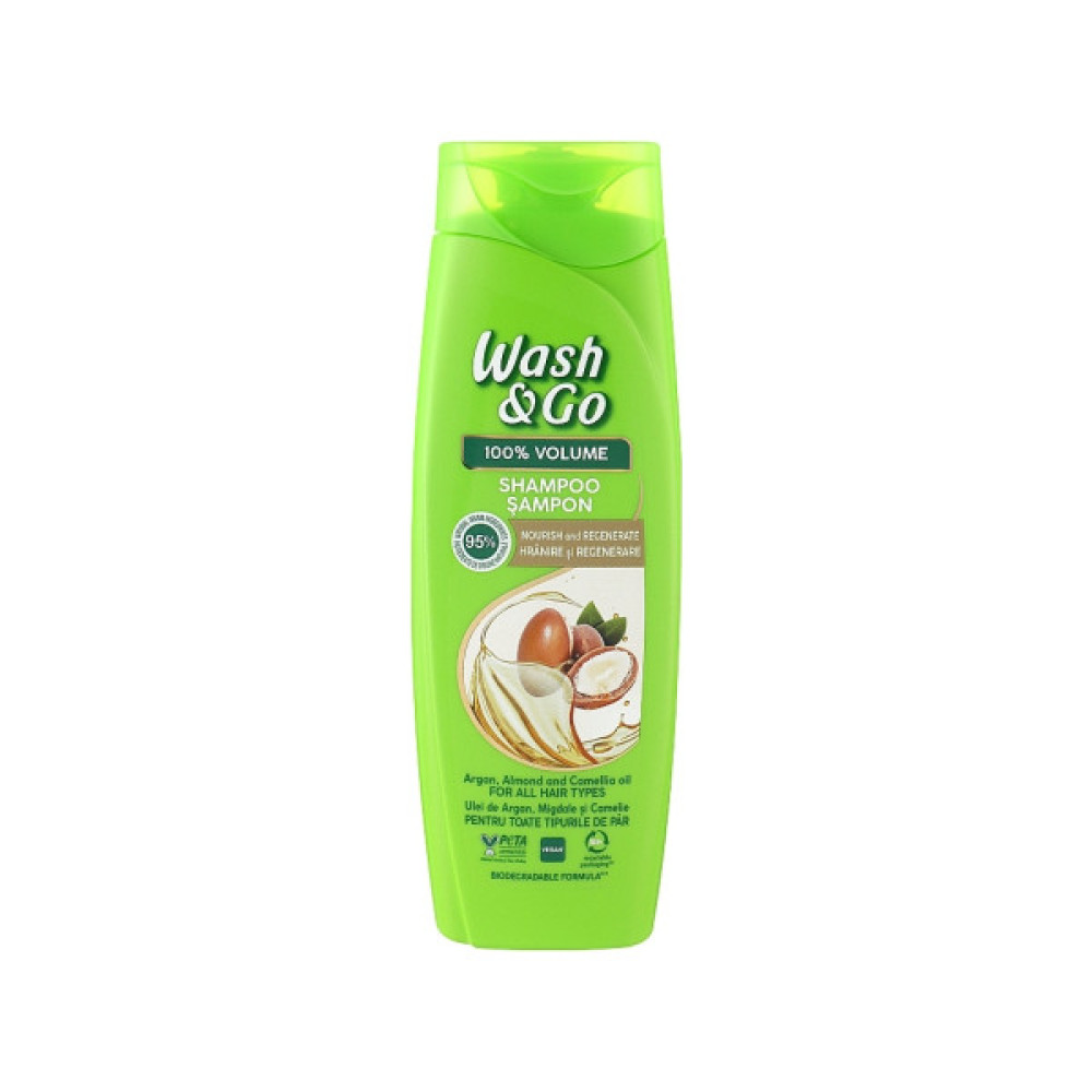 Шампунь Wash&Go З олією аргани, мигдалю та ромашки 360 мл (8008970056869)