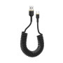 Дата кабель USB 2.0 AM to USB-C 1.0m spiral black ColorWay (CW-CBUC051-BK)
