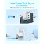 Зарядний пристрій Anker 2xUSB-C + 2xUSB 50W white (A121EG21)