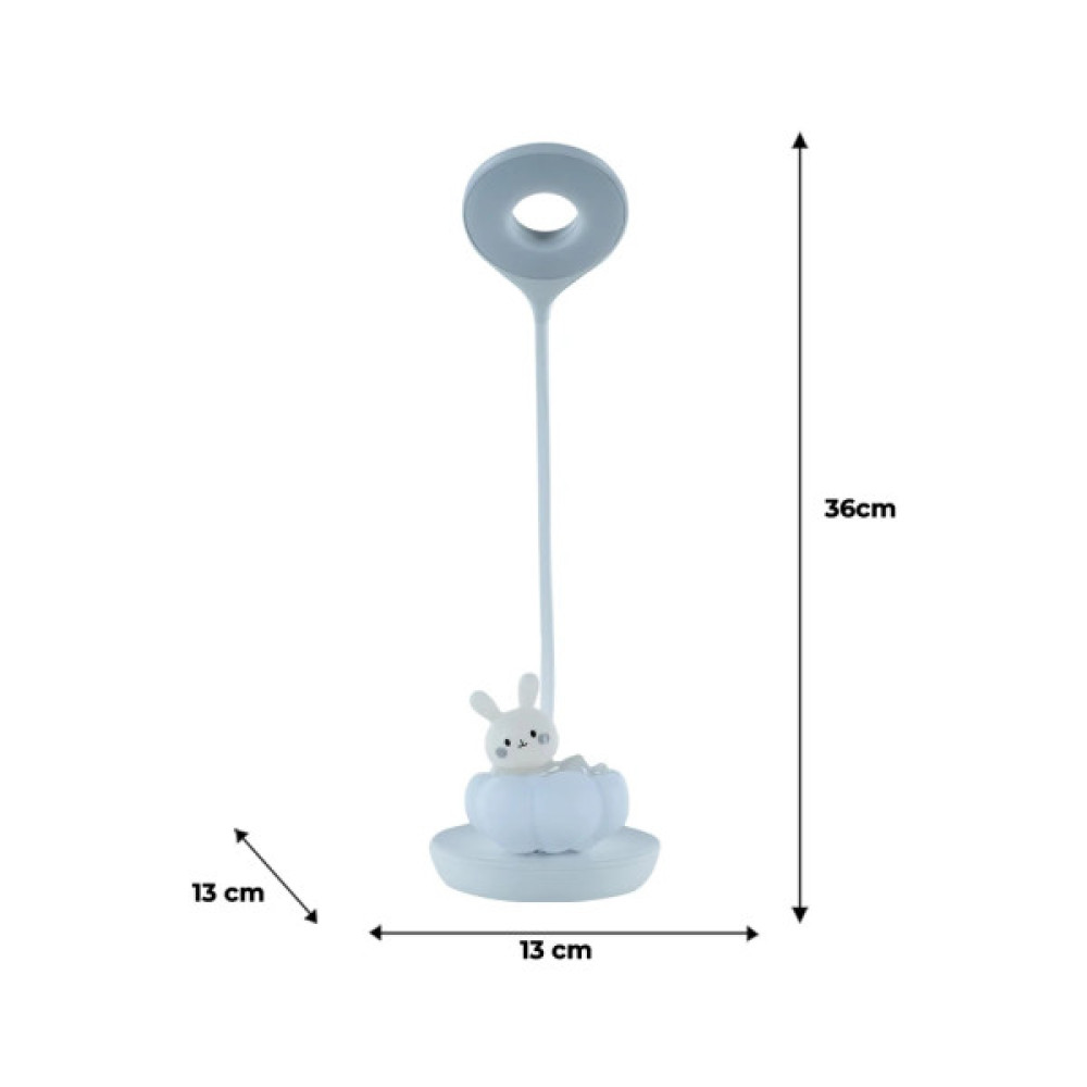 Настільна лампа Kite Cloudy Bunny LED з акумулятором , біла (K24-493-1-1)