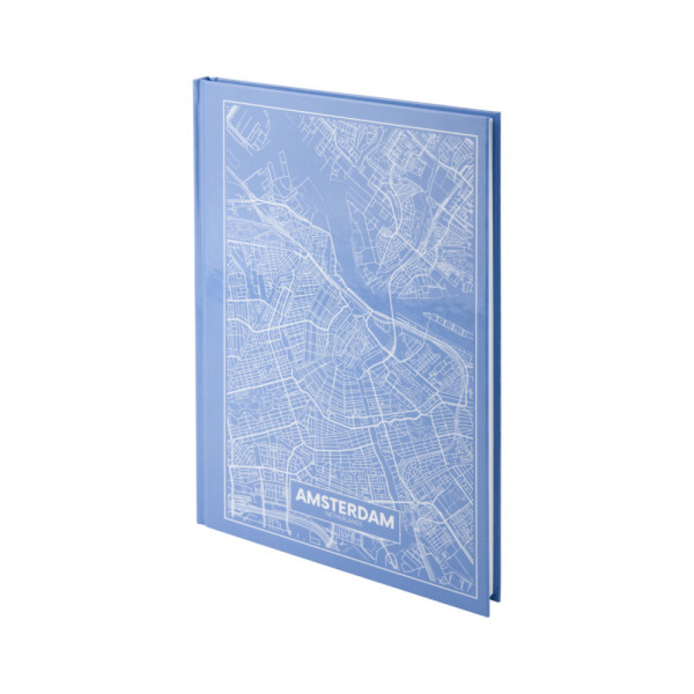 Канцелярська книга Axent Maps Amsterdam А4 в твердій обкладинці 96 аркушів в клітинку (8422-507-A)