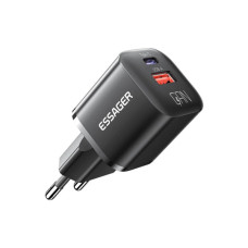 Зарядний пристрій Essager 1xUSB + 1xUSB-C PD20W GaN (ECTAC-HMB01-P)