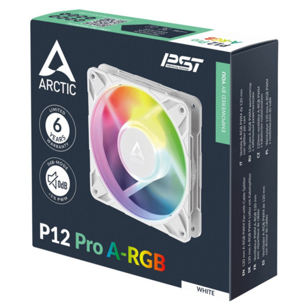 Кулер до корпусу Arctic P12 PRO A-RGB WHT (ACFAN00311A)