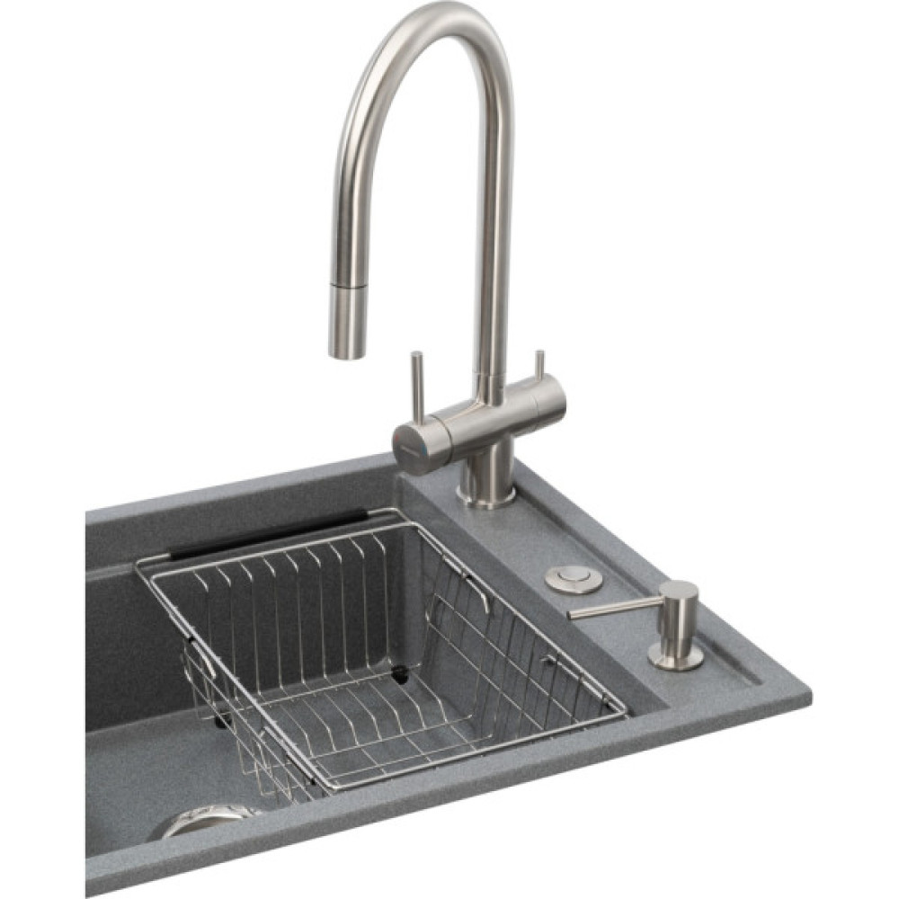 Мийка кухонна GRANADO Royal Estella grafito (+ подрібнювач Algar 1000 + змішувач Ferrol inox + дозатор Redondo inox + (ksg0309)