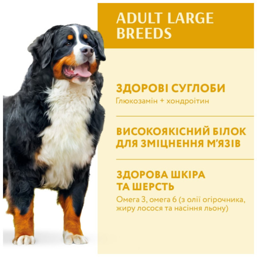 Сухий корм для собак Optimeal для великих порід зі смаком курки 1.5 кг (4820083905360)