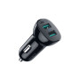Зарядний пристрій Choetech car 2хUSB-A 36W QC black (C0051-BK) Зарядний пристрій Choetech car 2хUSB-A 36W QC black (C0051-BK)