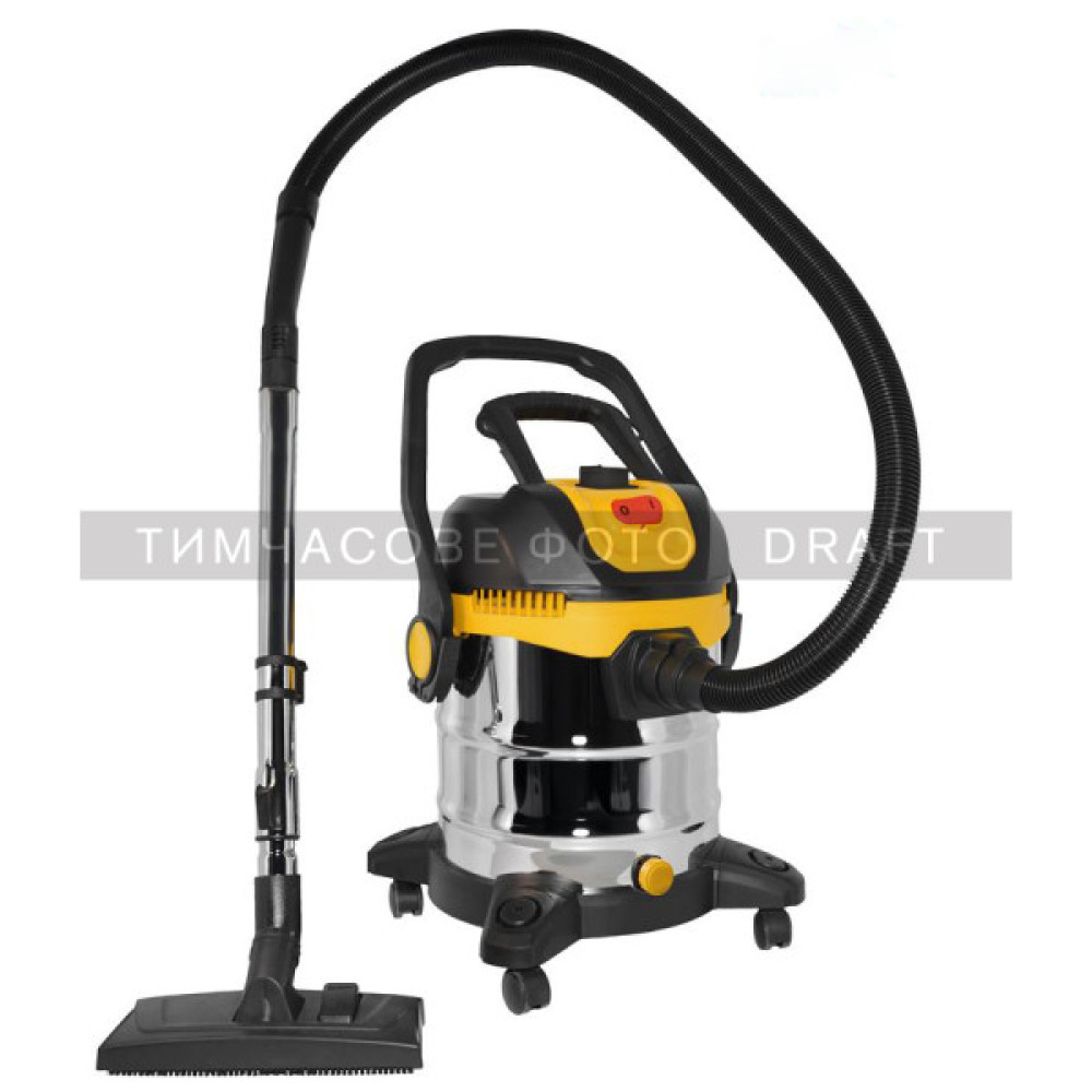 Пилосос професійний 2E PowerClean 20S 1200Вт 17кПа контейнер 20л розетка 220В/2000Вт вологе/сухе прибирання функція повітродувки IPX4 5.6кг