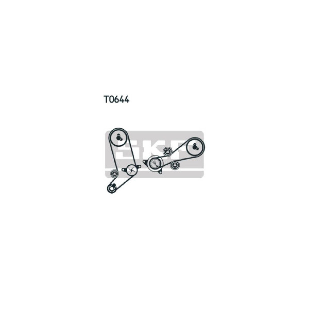 Комплект ременя ГРМ з помпой SKF VKMC 01270
