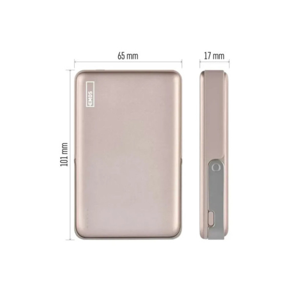 Батарея універсальна EMOS 10000mAh, MagSafe, 20W, pink (B0552RG)