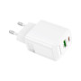 Зарядний пристрій BOROFONE BN27 Fuente 1xUSB-C PD20W + 1xUSB QC3.0 White (6941991120268) Зарядний пристрій BOROFONE BN27 Fuente 1xUSB-C PD20W + 1xUSB QC3.0 White (6941991120268)
