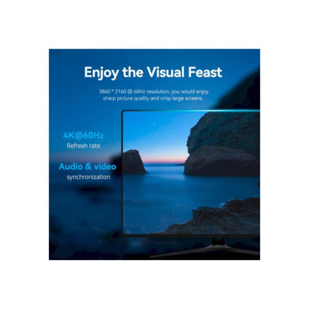 Кабель мультимедійний DisplayPort to DisplayPort 1.5m V1.2 4K 60Hz 3D Dolby 7.1 VENTION (HAKBG)