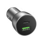 Зарядний пристрій Ugreen 1xUSB-C + 1xUSB QC3.0 60W CD213 gray (60980)
