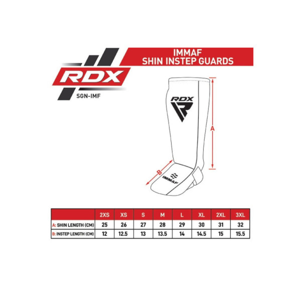 Захист гомілки і стопи RDX Neoprene Shin Instep IMMAF-1 Red M (SGN-IMF-1R-M)