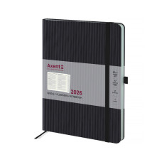 Тижневик Axent датований 2026 Grand Lines 195х255, чорний (8531-26-01-A)