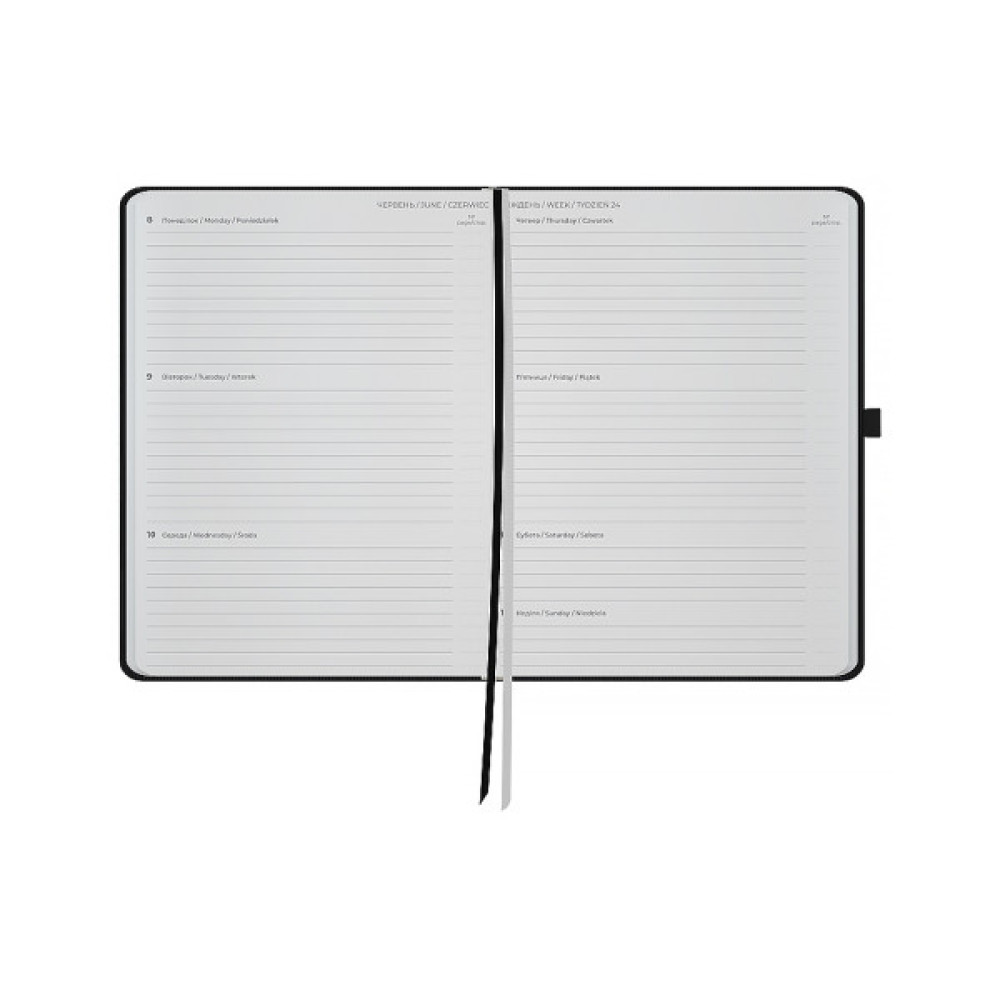 Тижневик Axent датований 2026 Grand Lines 195х255, чорний (8531-26-01-A)