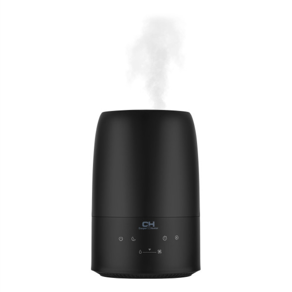 Зволожувач повітря Cooper&Hunter CH-2820TWF 30м2, 2л, 280мл/г, ультразвуковий, верхня затока, WI-FI, гігростат, аромакапсула, підсвічування, чорний