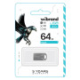 USB флеш накопичувач Wibrand 64GB Hawk Silver USB 2.0 (WI2.0/HA64M1S)