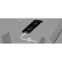 Кабель USB-C > Lightning заряджання/синхронізації Belkin 1м, Type-C, плетений, силіконовий, з ремінцем на магніті, білий